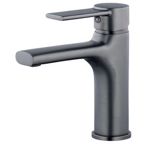 Mezclador para lavabo de metal gris ancuz .