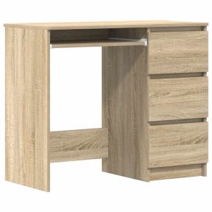 vidaXL escritorio madera contrachapada color roble sonoma 90x45x76 cm