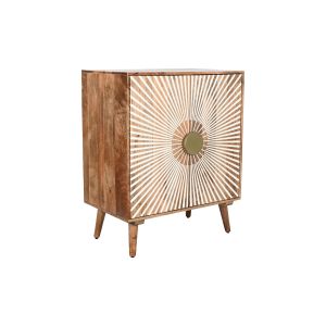 Aparador madera mango 80x45x97 2 puertas tallado