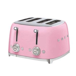 Tostadora smeg 4 rebanadas - años 50 - rosa - 2000w