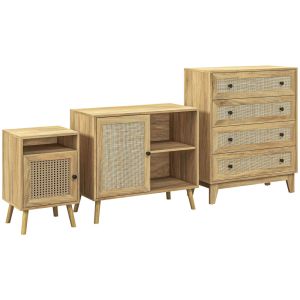 Conjunto para hogar 80x35x95 cm color marrón Homcom