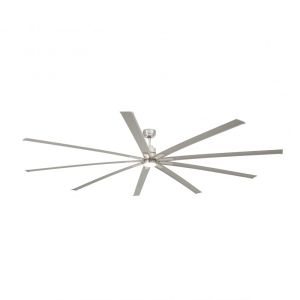 Ventilador de techo con luz LED níquel inox acero 6 velocidades y mando a d