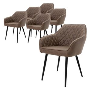 Set 4x sillas de comedor marr?n  estilo moderno ml-design