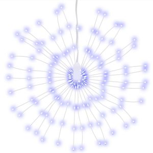 vidaXL luces de navidad de estrellas 2 uds 140 LED azul 17 cm