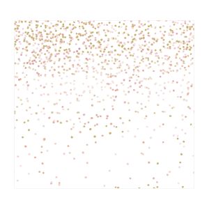 Fresco panorámico confeti rosa dorado 300x280cm