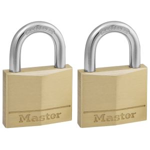 Master lock candados de latón macizo 2 unidades 40 mm 140eurt