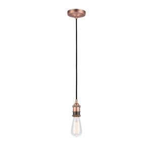 Pack 2x pendel metal 1xE27 cobre mate