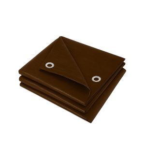 3x5m. | marrón | toldo reforzado impermeable | lona multi - jardin202