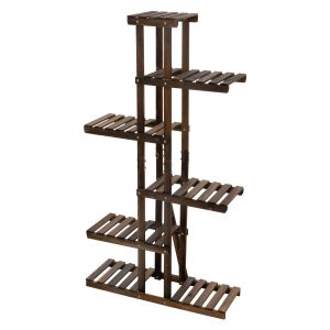 Soporte decorativo de madera para plantas 75x27,5x140 cm pedestal
