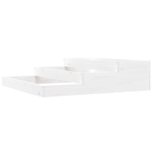 vidaXL jardinera madera maciza de pino blanco 107x107x27 cm