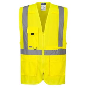 Portwest - chaleco executive de alta visibilidad con bolsillo para tableta