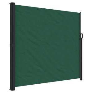 vidaXL toldo lateral retráctil verde oscuro 180x500 cm
