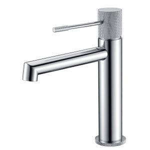Valaz grifo de lavabo monomando caño recto acabado maneta luxury cromado