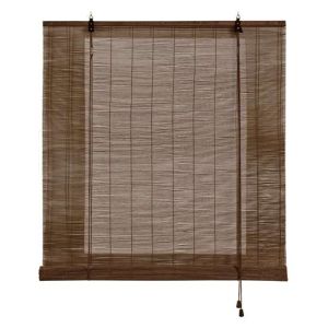 Storesdeco | estor de bambú, estor enrollable bambú marrón , 120 x 250 cm