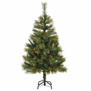 Árbol de navidad artificial con piñas 120 cm es3740