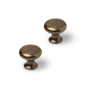 Pomo para mueble rei 760 | ø20 mm | cuero antiguo | zamak