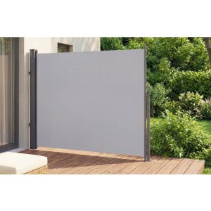 Mesa auxiliar retráctil pilat de 3x1,6 m, gris claro.