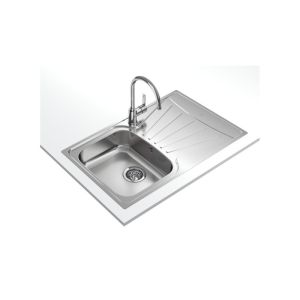 Fregadero teka starbright 45 e-xp 1c pulido 45 cm orificio derecho