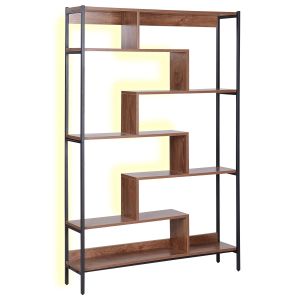 Estantería de 6 niveles daven 180 cm marrón