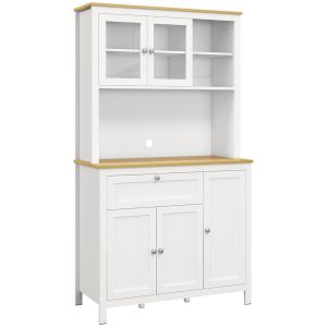 Alacena de cocina 100x40x180 cm mdf color blanco Homcom, hogar - cocina