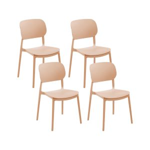 Conjunto de 4 sillas de jardín tupiza beige