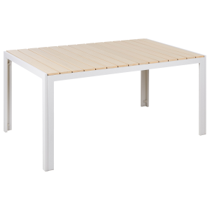 Mesa de jardín para 6 personas como 150 cm 90 cm beige