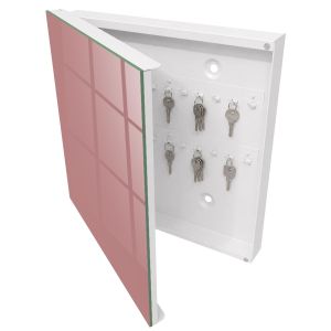 Armario para llaves decorativo 30x30x5, apertura izquierda blanca