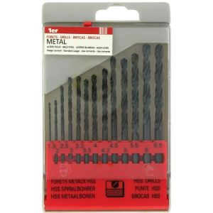 Broca para metal précy hss std tivoly caja 13 brocas ø1,5 a 6,5mm