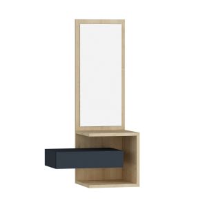 Mueble recibidor de madera "stella" - 49 x 31 x 90 cm - roble-antracita