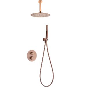 Imex - columna ducha empotrada termostática oro rosa