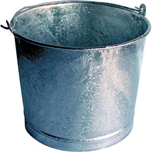 Cubo recto galvanizado - n.º 6 - 38 cm