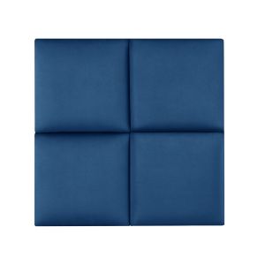 Set de 4 paneles de pared carpino terciopelo 30x30cm - azul marino
