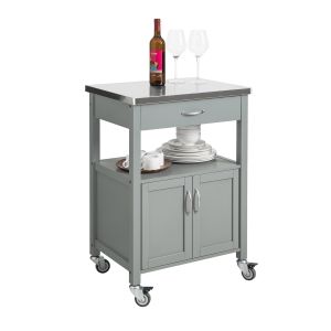 Carrito de cocina con tablero de acero inoxidable fkw22-hg sobuy