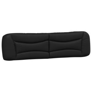vidaXL cabecero de cama acolchado cuero sintético negro 200 cm