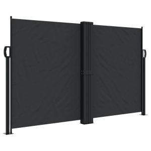 vidaXL toldo lateral retráctil negro 140x1000 cm