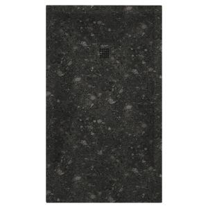 Ondee - plato de ducha nola 3  - 90x140 - resina - terrazo negro