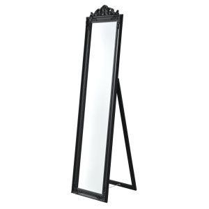 Espejo de pie inclinable 160 x 40 cm negro