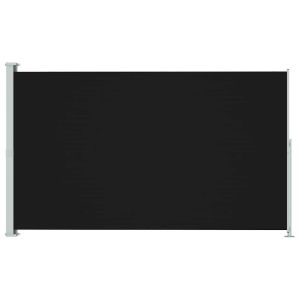 vidaXL toldo lateral retráctil de jardín negro 180x300 cm