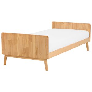 Cama madera de pino bonnac 90 x 200 cm marrón claro