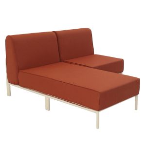 Oviala - conjunto modular de jardín bajo para 2 personas terracota