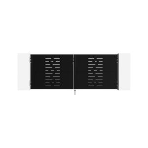 Puerta abatible de acero 3m nali arlberg h.120cm negro + 2 postes dario