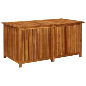 vidaXL caja de almacenaje de jardín madera maciza acacia 150x80x75 cm