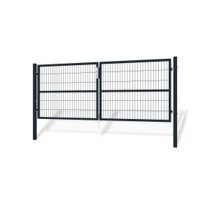 Puerta batiente de malla metálica 3m razo a.120cm gris