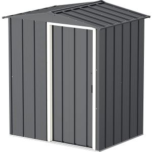 CASETA COBERTIZO METAL JARDIN ECO 5X4 GRIS DURAMAX