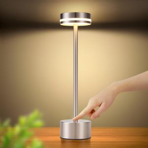 Nettlife lámpara de mesa plateado 8x8