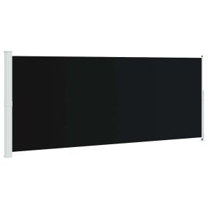 vidaXL toldo lateral retráctil para patio negro 200x500 cm