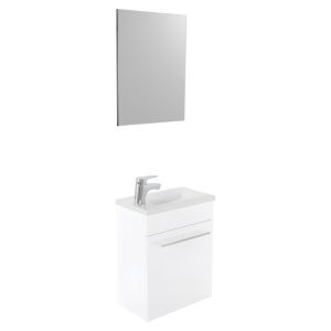 Ondee - nino lavamanos con espejo -  44cm - blanco - lacado