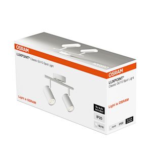 OSRAM LUXPOINT® Foco cilíndrico doble CLASSIC GU10 ajustable Blanco