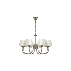 Guadalajara chandelier 8xe14 metal / textile leather