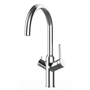 Grifo de cocina 3 vías cromado con caño alto u giratorio 360°, BOD